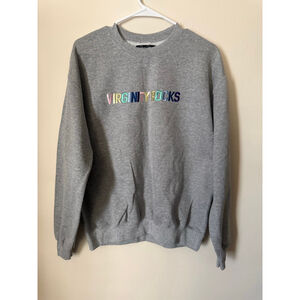 Women's Danny Duncan Virginity Rocks Sweatshirt M Gray Multicolor